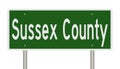Road sign for Sussex County