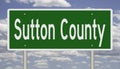 Road sign for Sutton County