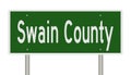 Road sign for Swain County