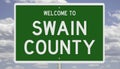 Road sign for Swain County