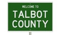 Road sign for Talbot County