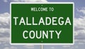 Road sign for Talladega County Royalty Free Stock Photo