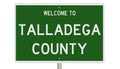 Road sign for Talladega County Royalty Free Stock Photo