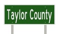 Road sign for Taylor County