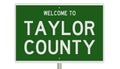 Road sign for Taylor County