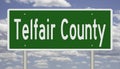 Road sign for Telfair County Royalty Free Stock Photo