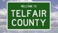 Road sign for Telfair County Royalty Free Stock Photo