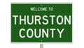 Road sign for Thurston County