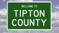 Road sign for Tipton County