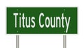 Road sign for Titus County