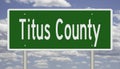 Road sign for Titus County