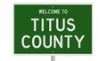 Road sign for Titus County