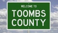 Road sign for Toombs County