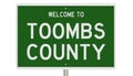 Road sign for Toombs County