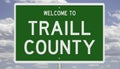 Road sign for Traill County Royalty Free Stock Photo