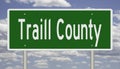 Road sign for Traill County Royalty Free Stock Photo