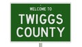 Road sign for Twiggs County Royalty Free Stock Photo