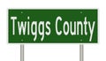 Road sign for Twiggs County Royalty Free Stock Photo