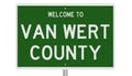 Road sign for Van Wert County Royalty Free Stock Photo