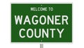 Road sign for Wagoner County Royalty Free Stock Photo