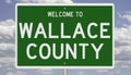 Road sign for Wallace County