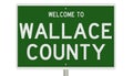 Road sign for Wallace County