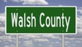 Road sign for Walsh County