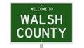 Road sign for Walsh County