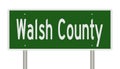 Road sign for Walsh County
