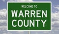 Road sign for Warren County