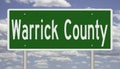 Road sign for Warrick County Royalty Free Stock Photo