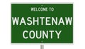 Road sign for Washtenaw County