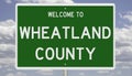 Road sign for Wheatland County