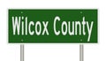 Road sign for Wilcox County
