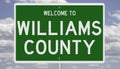 Road sign for Williams County