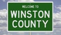 Road sign for Winston County