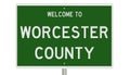 Road sign for Worcester County