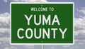 Road sign for Yuma County