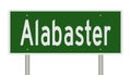 Highway sign for Alabaster Alabama
