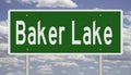 Highway sign for Baker Lake Nunavut Canada