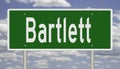 Highway sign for Bartlett Illinois