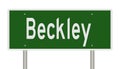 Highway sign for Beckley West Virginia Royalty Free Stock Photo