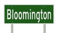 Highway sign for Bloomington