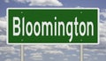 Highway sign for Bloomington