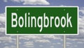 Highway sign for Bolingbrook Illinois