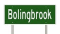 Highway sign for Bolingbrook Illinois