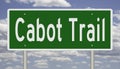 Highway sign for Cabot Trail Nova Scotia Royalty Free Stock Photo