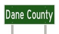 Highway sign for Dane County Wisconsin