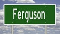 Highway sign for Ferguson