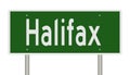 Highway sign for Halifax Nova Scotia